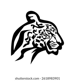 The tiger icon is black, on a white background.	
