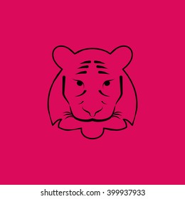 Tiger Icon. Eps-10.