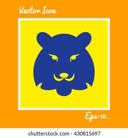 Tiger Icon. Eps-10.