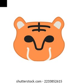 tiger icon flat style vector