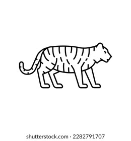 Tiger icon. High quality black vector illustration.