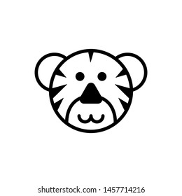Tiger icon isolated on white background. Tiger icon simple sign. Tiger icon trendy and modern symbol for graphic and web design. Tiger icon flat vector illustration for logo, web, app, UI.