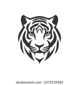 Tiger Icon on White Background - Simple Vector Illustration