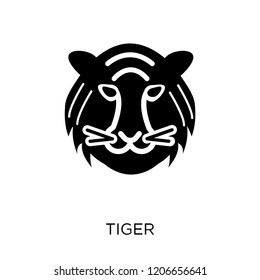 Tiger icon. Tiger symbol design from Animals collection. Simple element vector illustration on white background.
