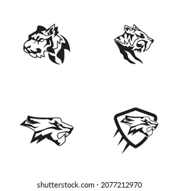 Tiger icon and symbol template illustration