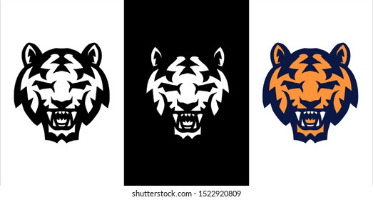 Tiger icon with three color variations