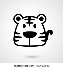 Tiger icon vector