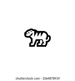 Tiger icon. Vector tiger illustration