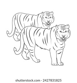 Tiger icon vector illustration simple design