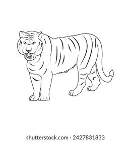 Tiger icon vector illustration simple design