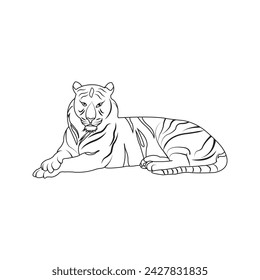 Tiger icon vector illustration simple design