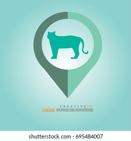 Tiger icon.vector illustration.