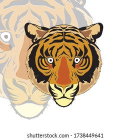 ilustración de tigre con seguimiento de imágenes asombroso