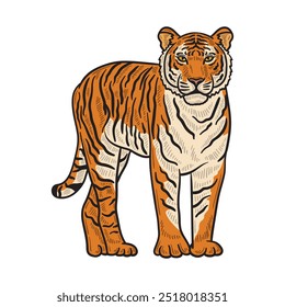 Ilustração do Tigre Colorida - Tigre 02