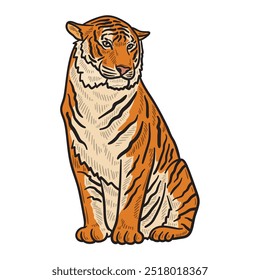 Ilustração de Tigre Colorida - Tigre 06