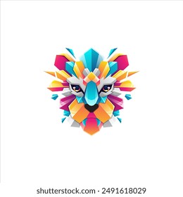 tiger illustration design with a colorful appearance
