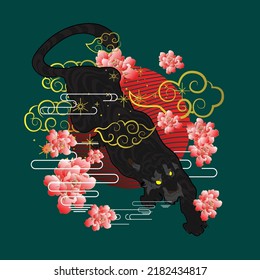 tiger illustration design for sukajan is mean japan traditional cloth or t-shirt with digital hand drawn Embroidery Men T-shirts Summer Casual Short Sleeve Hip Hop T Shirt Streetwear