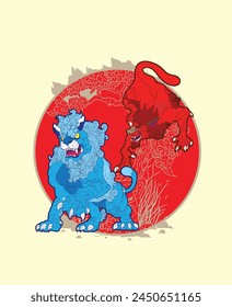 tiger illustration design for sukajan is mean japan traditional cloth or t-shirt with digital hand drawn Embroidery Men T-shirts Summer Casual Short Sleeve Hip Hop T Shirt Streetwear