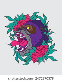 tiger illustration design for sukajan is mean japan traditional cloth or t-shirt with digital hand drawn Embroidery Men T-shirts Summer Casual Short Sleeve Hip Hop T Shirt Streetwear