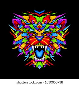 Tiger Illustration design for Tshirt