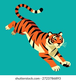modelo de vetor de design de ilustração de tigre