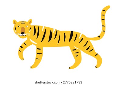 Tiger illustration isolated on white 
