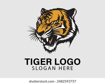 Tiger illustration logo design Animal template Sport and Esport Tiger head mascot logo Big feline badge emblemTiger head mascot Tiger mascot sport logo design Tiger mascot sport logo design