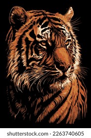 ALTA CALIDAD DEL VECTOR DE ILUSTRACIÓN DE TIGRES