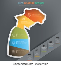Tiger info graphic design, Data concept design. Clean vector.
