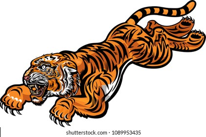 Tiger Jump. Tattoo