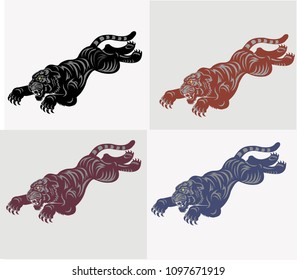 Tiger Jump. Tattoo