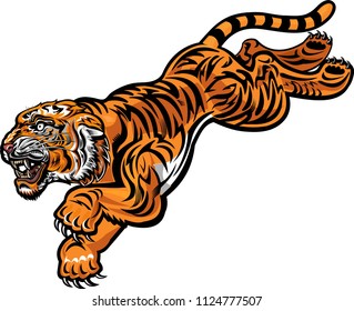 Tiger Jump. Tattoo