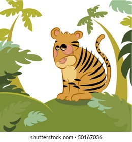 tiger in the jungle