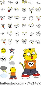 tiger kid cartoon in vector format