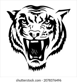 tiger king head symbol vector illustration