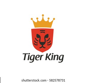 Tiger King Logo Vector Template