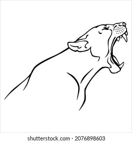 the tiger king roars vector illustration