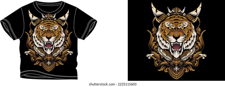 Tiger King T-Shirt Design Hintergrund Farbe ist eine schwarze und T-Shirt Farbe ist eine schwarze schöne Farbe und schönes Design