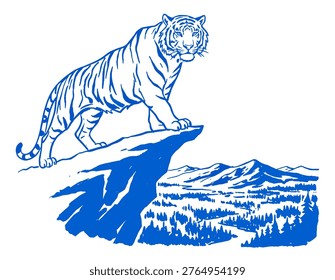 Tiger and leopard face set design. Wild and free artwork.