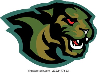 Tiger leopard Head Logo Vector Template Illustration Design. Mascot Transparent Tiger Leopard Logo design Black Panther leopard sport logo