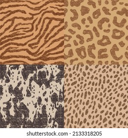 Tiger, leopard, hyena, cheeta beast skin detail pattern