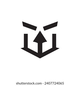 tiger letter W and Y and arrow logo design icon.