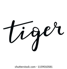 tiger lettering logotype