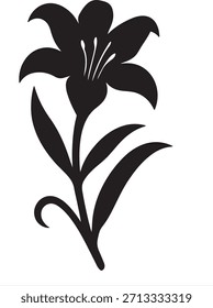  Tiger Lily Icon – Ilustración vectorial
