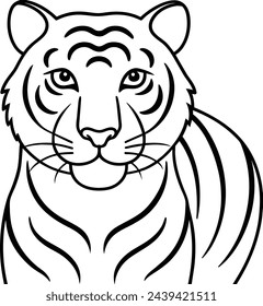 tiger line art ,design element