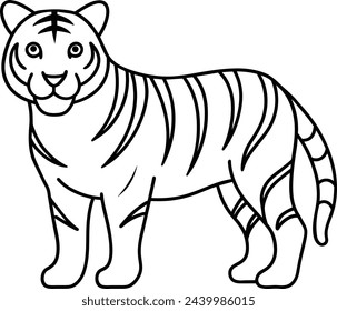 tiger line art, graphic resource