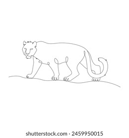 Tiger line art Illustration,Tiger vector line art