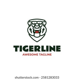 Tiger Line Art Logo Template