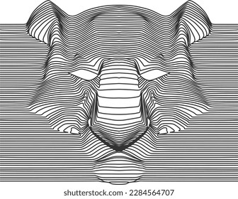 Tigerlinienwave Vektorgrafik hıgh-Druck