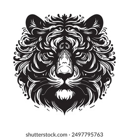 Tiger and lion vector design